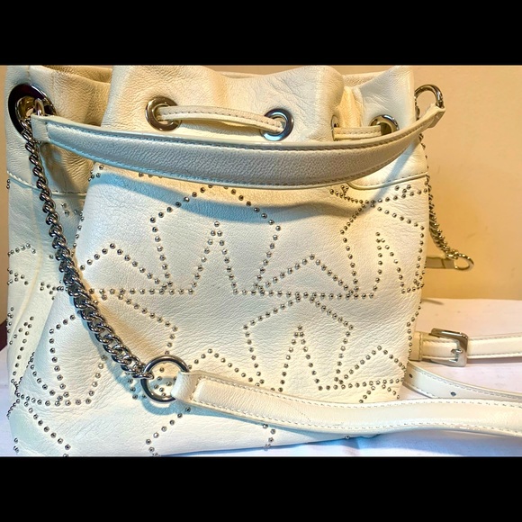 Jimmy Choo * CLOSET CLEANOUT* JC Sofia Studded Leather Tote with drawstring - Picture 4 of 8